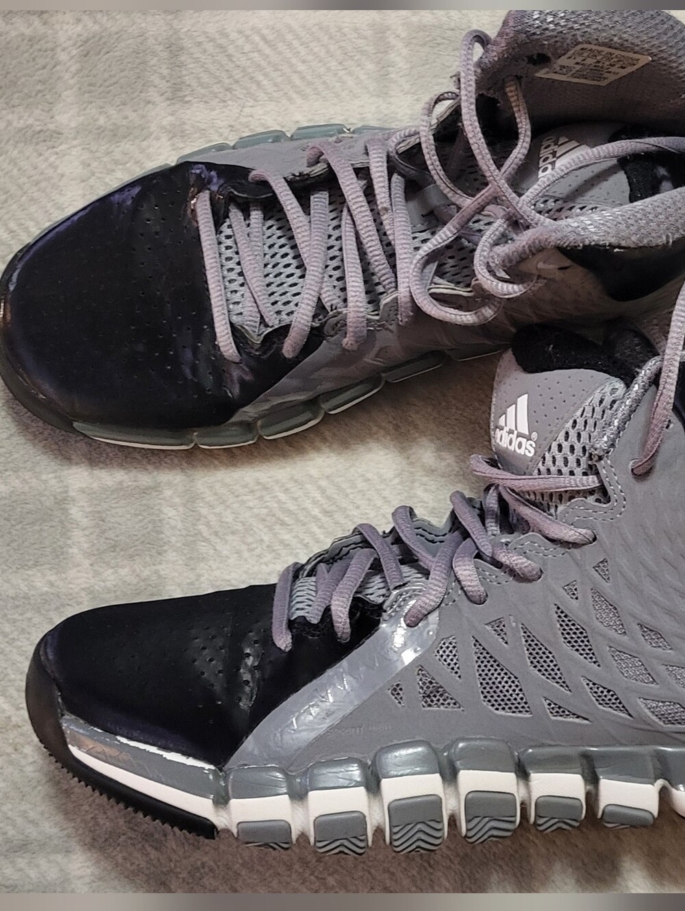 Adidas Gray High-Top Basketball Shoes Women's 6.5